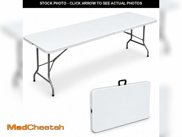 Lot 74-14612973 - JingPieCle 8ft Folding Table Heavy Duty 8 Foot Portable Foldable Table - UNUSED