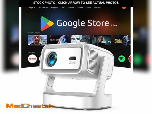 Lot 74-13320416 - 4K Projector with WiFi and Bluetooth, 2000 ANSI Outdoor Projectors with Built-in 10,000+ Apps, Bnoe ...