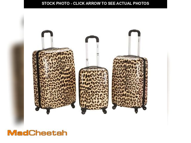 Lot 74-12746731 - Rockland Animal 3-Piece Hardside Luggage Set, Leopard - USED