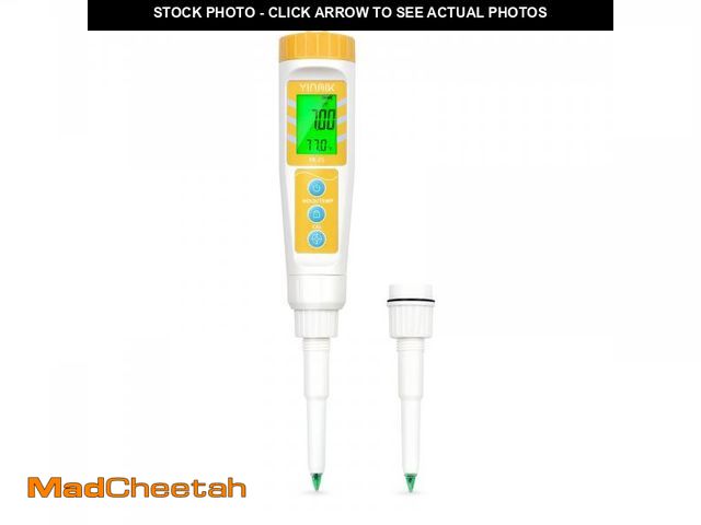 Lot 74-12315558 - YINMIK Food pH Meter with Extra pH Replaceable Probe,Digital pH Tester for Sourdough and Bread,Food ...