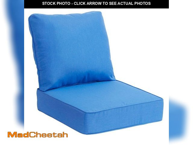 Lot 74-14312807 - Hampton Bay 24 in. W x 24 in. D CushionGuard Deep Seat Universal Outdoor Lounge Chair Cushion in Sai...