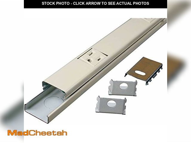 Lot 74-13698157 - Legrand - Wiremold Wall Mount Power Strip, Ivory Under Counter Power Strip, 3 Foot Steel Kitchen Pow...