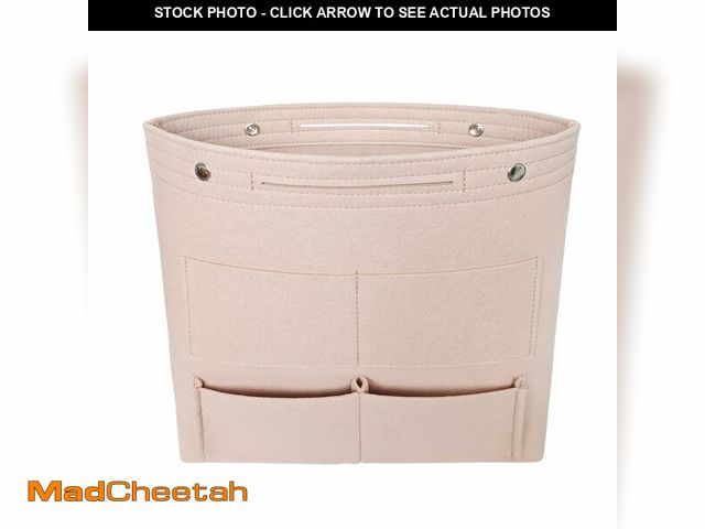 Lot 74-14273775 - Vercord Extra Tall Felt Bag Organizer Vertical Height Design for Deep Tote and Backpack Bags Cream B...