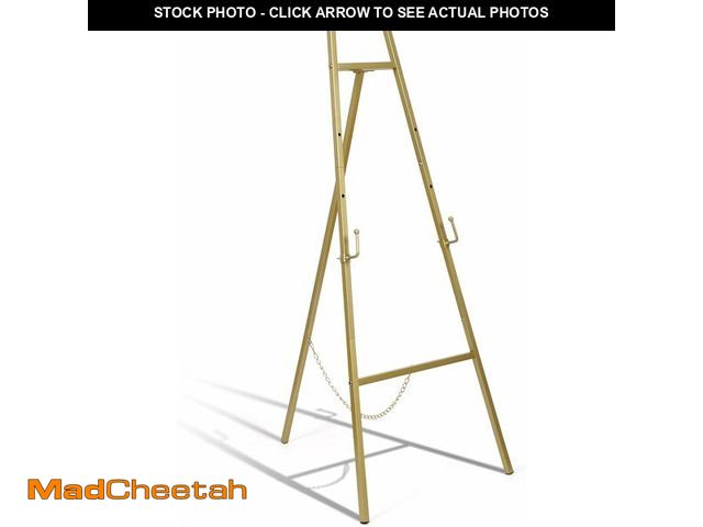 Lot 74-10822371 - ARTASY 50" Gold Easel Stand for Wedding Signs, Posters, Portable Artist Easel for Painting Canvas, D...