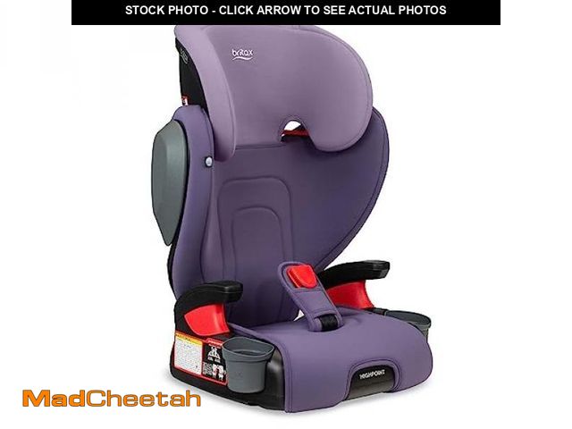Lot 74-11360151 - Britax Highpoint Backless Belt-Positioning Booster Seat, SafeWash Purple Ombre 9-13-2024 - USED