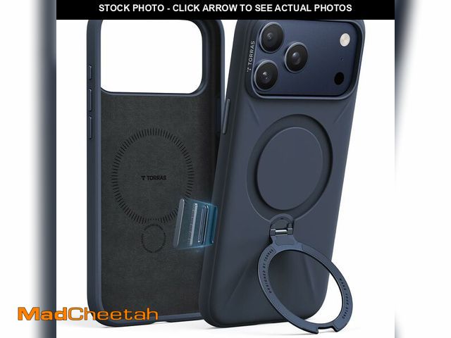 Lot 74-12978843 - TORRAS Ostand Q3 Silicone for iPhone 17 Pro Max Case, Fit for MagSafe, 360 Spin Ring Holder Stand, S...