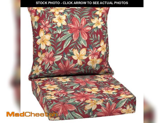 Lot 74-14347385 - ARDEN 24 in. x 24 in. Ruby Clarissa 2-Piece Deep Seating Outdoor Lounge Chair Cushion - UNUSED