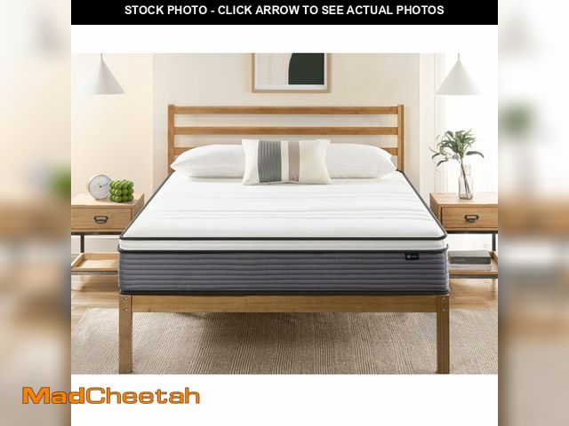 Lot 74-12660673 - ZINUS 10 Inch True Support Hybrid Mattress [New Version], Queen, Fiberglass Free, Medium Feel, Motio...