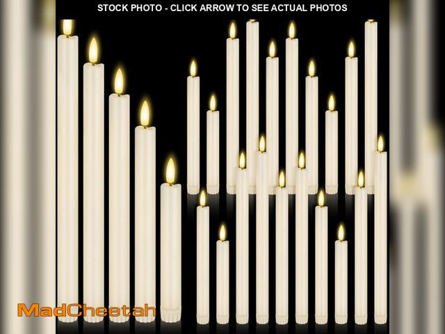 Lot 74-12120376 - Rossesay 20 Pcs Flameless LED Taper Candles Battery Operated Taper Candles 5 Sizes of 6.5'', 7.7'', ...