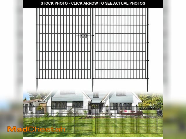 Lot 74-14250553 - 10 Panels No Dig Decorative Outdoor Garden Fence with Gate for Yard, 40 in(H) X 23.6 ft(L) Animal Ba...
