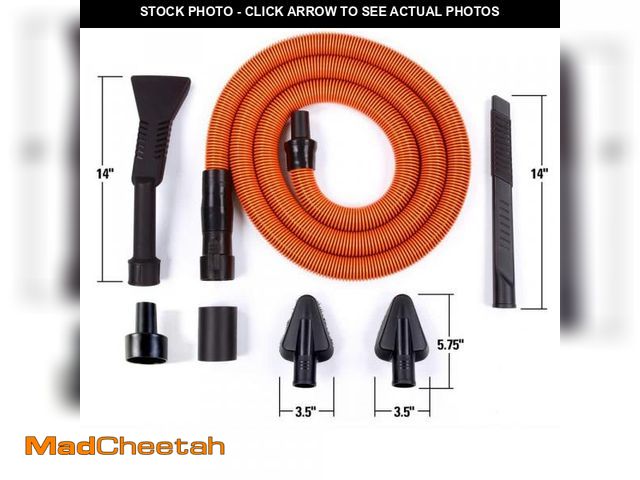 Lot 74-12142105 - (SOME DAMAGE TO THE END OF THE HOSE) 1-1/4 in. Premium Car Cleaning Kit Accessory Shop Vacuum Attach...