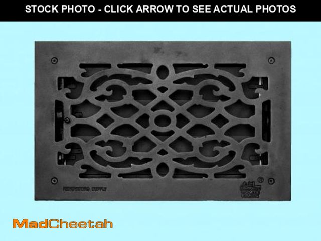 Lot 74-12120192 - Renovators Supply Manufacturing Black Air Vent Registers, Grilles and Vents 16 in. X 10 in. Cast Alu...