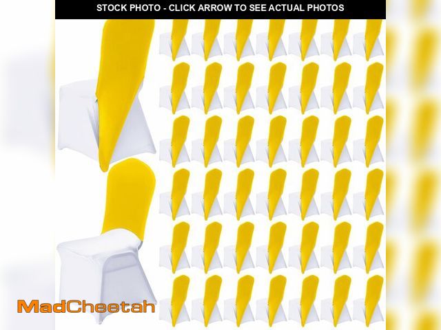 Lot 74-14150374 - Mindsoft 40 Pcs Chair Cap Covers Spandex Chair Hood Sash Hat Bands Folding Stretch Elastic Cover for...