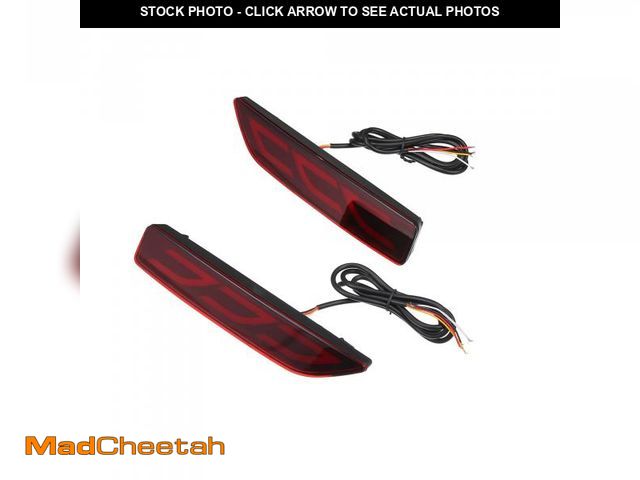 Lot 74-12302961 - ACROPIX Rear Bumper Reflector Fog Brake Driving Tail Turn Signal Light Red Amber LED for Honda CRV 2...
