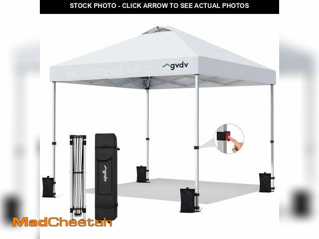 Lot 74-14259023 - GVDV 10x10 Pop up Commercial Canopy Tent, Waterproof &amp; Portable Outdoor Shade with Air Vent, Whe...