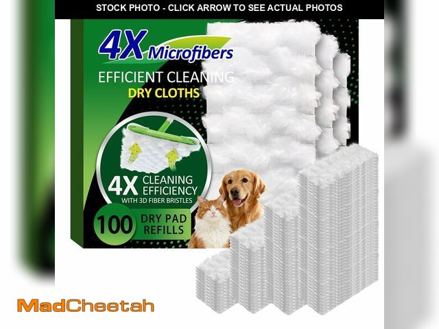 Lot 74-14263168 - 100 Dry Sweeping Cloths Compatible with Swiffer Sweeper Mop, Heavy Duty Dry Pads Refills, Cleaning D...