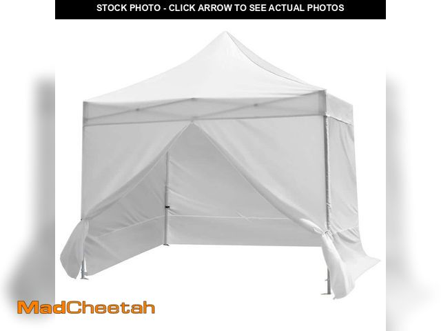 Lot 74-12891264 - VIVOHOME 10 ft. x 10 ft. Pop-Up 4-Sided Commercial Canopy Tent - UNUSED