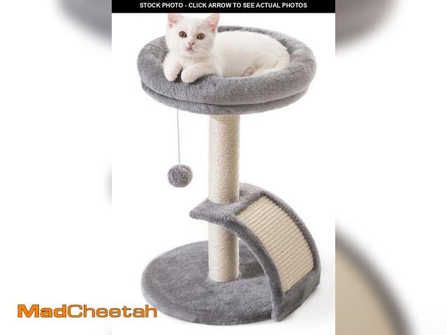 Lot 74-11550603 - Goozii Small Cat Tree Tower with Scratching Post, Modern Kitten Tower for Indoor Cats, Short Carpet ...