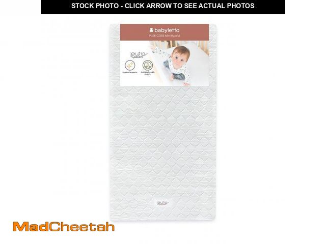 Lot 74-12373391 - Babyletto Pure Core Mini Crib Mattress, Hybrid Waterproof Cover, Lightweight, Greenguard Gold Certif...