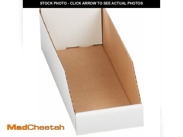 Lot 74-12695367 - AVIDITI Storage Bins 6"L x 18"W x 4.5"H, 50-Pack | Corrugated Cardboard Box for Packing, Moving and ...