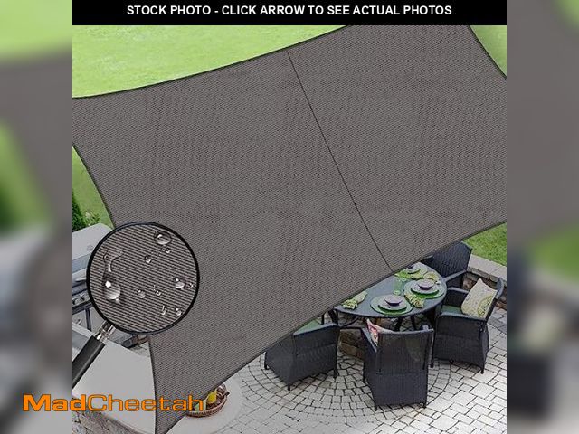 Lot 74-12328770 - LOVE STORY Waterproof 10'x13' Rectangle Dark Grey Sun Shade Sail Cannoy UV Resistant for Outdoor Pat...