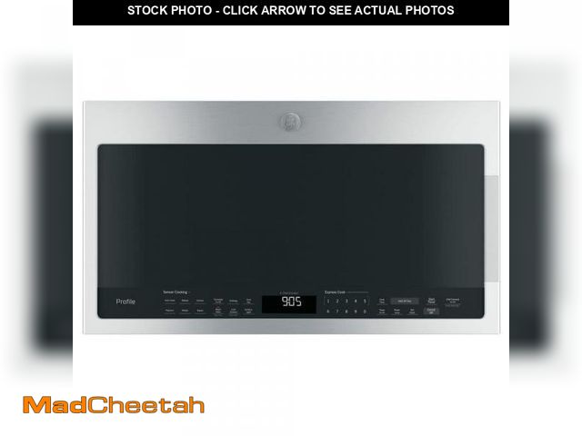 Lot 74-12409863 - (DENTED ) GE Profile 2.1 cu. ft. Over the Range Microwave in Stainless Steel with Sensor Cooking - U...
