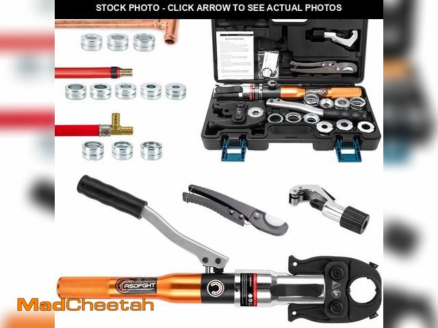 Lot 74-12710769 - Copper Pipe Crimping Tool - with 1", 3/4", 1/2" Dies for F877 stainless PEX Press Sleeves &amp; Copp...