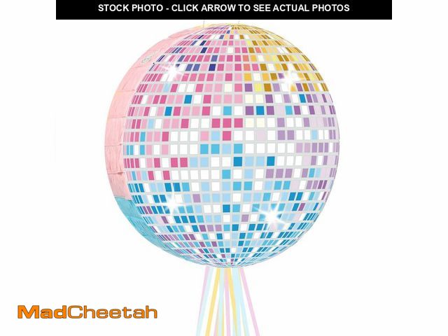 Lot 74-14331083 - Aoriher Disco Ball PiÃÂ±ata Singer Party Decoration Colorful Disco Party PiÃÂ±atas with Stick Blin...