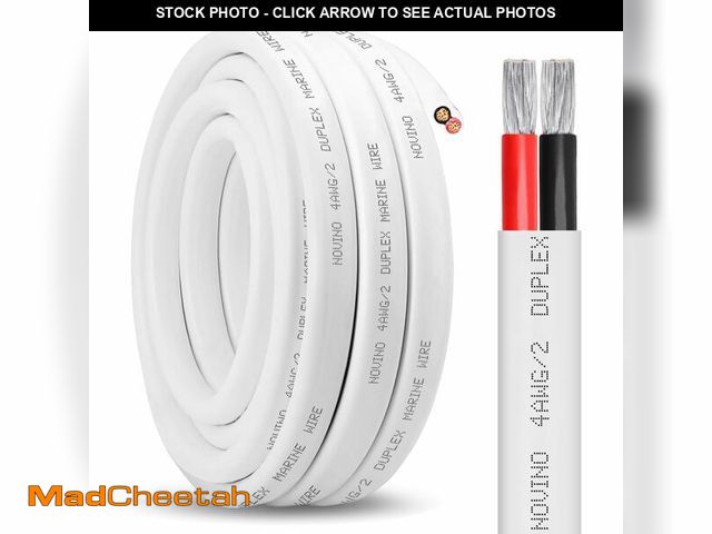 Lot 74-12708528 - 4 Gauge Marine Wire,4 AWG 20ft Duplex Marine Grade Wire Tinned Copper Heavy Duty Sheathed Cable for ...