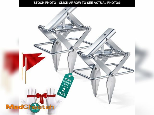 Lot 74-14376908 - 2 PCs Mole Traps Scissors, Reusable Silver Galvanized Steel Scissor Trap for Outdoor Lawn Use &amp; ...