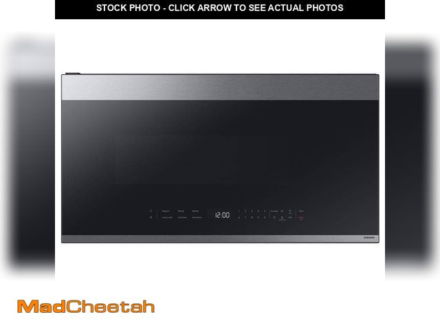 Lot 74-12674374 - Samsung Bespoke Smart 2.1 cu. ft. 1000 W Stainless Steel Over-the-Range Microwave with Auto Connecti...