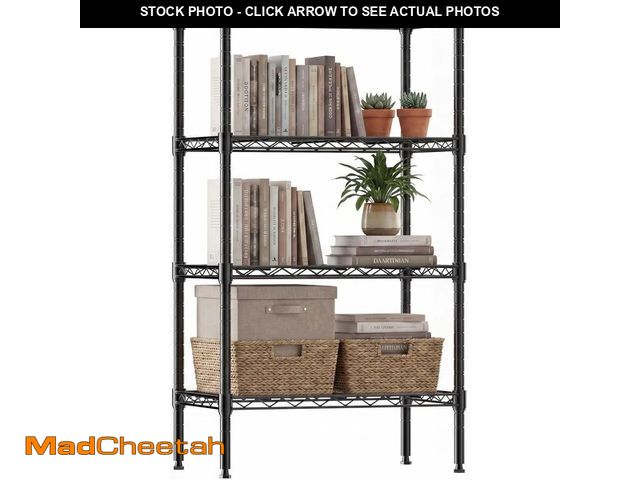 Lot 74-14349368 - (MISSING HARDWARE) DUMOS 4-Tier Metal Wire Storage Shelves, Adjustable Standing Storage Rack Shelf, ...