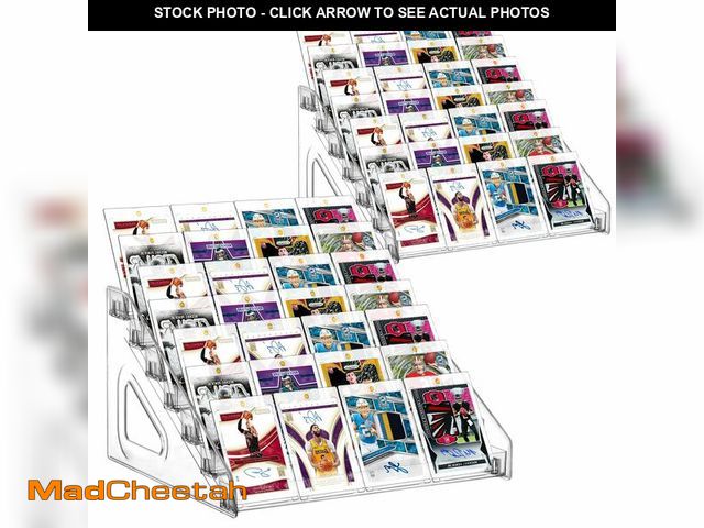Lot 74-14209578 - Hlimior 2 Pack 7 Tier Acrylic Card Display Stand, 7-tiers Versatile Display for Trading Cards,Greeti...