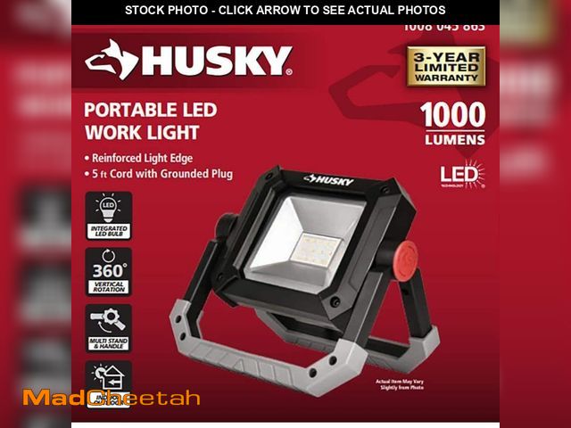 Lot 74-12692477 - *DIRTY* Husky 1000 Lumens LED Portable Work Light *DIRTY*  - USED