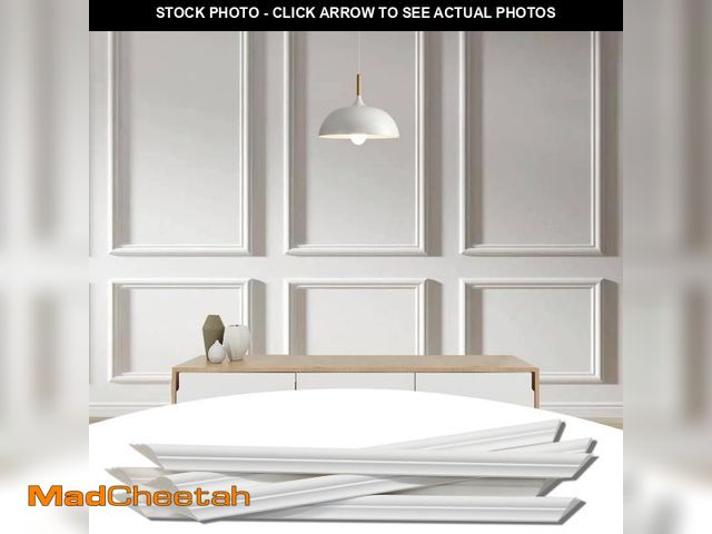 Lot 74-12140741 - Lunghaa 6-Frame Premade Accent Wall Molding Kit, Ready-to-Assemble Wainscoting Panels, Pre-Cut Chair...