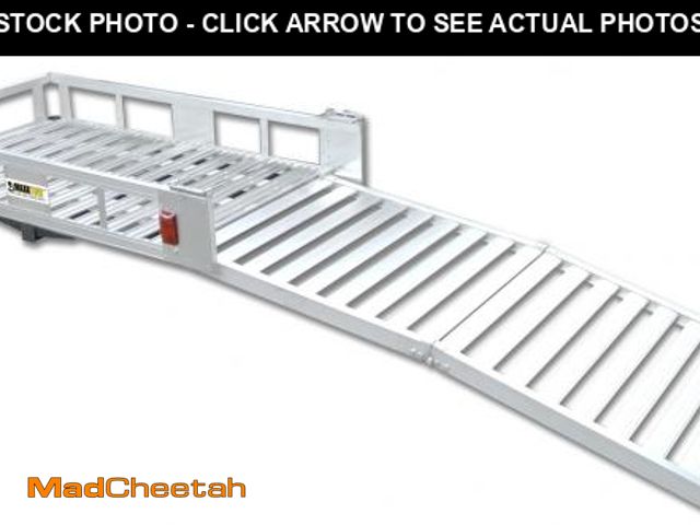 Lot 74-12161965 - MaxxHaul 70275 Aluminum Cargo Carrier with 60" Folding Ramp Ã¢â¬â 53.5" x 29.75" Hitch Mount Mobi...