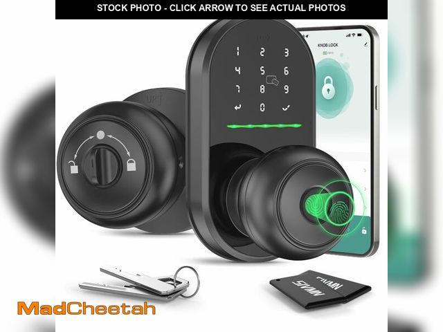 Lot 74-12974047 - Keypad Smart Door Lock with Knob, Keyless Entry Door Lock, Fingerprint Door Knob for Front Door, Ele...