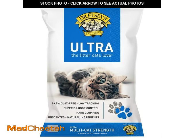 Lot 74-13800504 - Dr. Elsey's Ultra UnScented Clumping Clay Cat Litter 40 lb. Bag - UNUSED