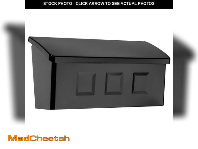 Lot 74-12591792 - *SCRATCHED/BROKEN HINGES* Architectural Mailboxes Wayland Black, Small, Steel, Wall Mount Mailbox *S...