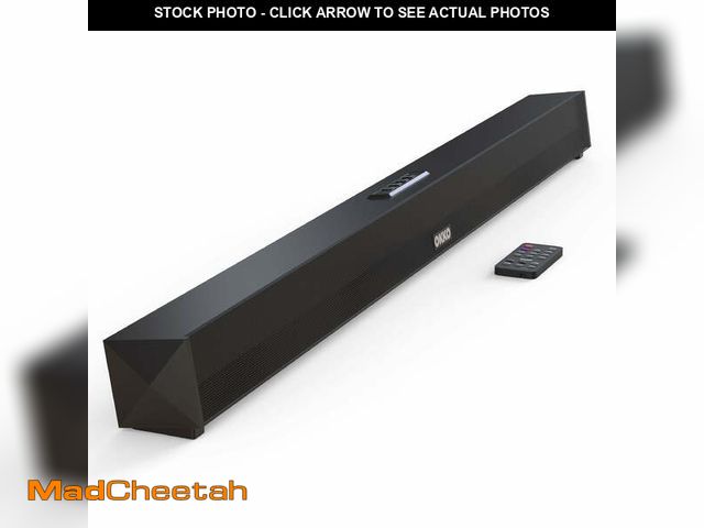 Lot 74-13657903 - Okko ClearWave TV Soundbar, 37 Inch Mountable Bluetooth Sound Bar Speaker with Remote Control, 60W -...