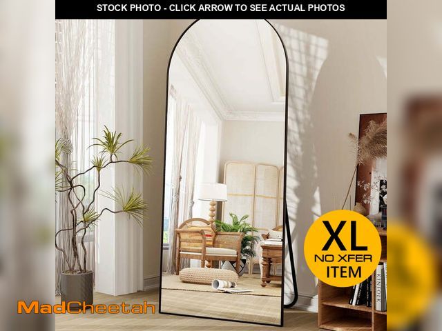 Lot 74-14587214 - BEAUTYPEAK 71"x27.1" Arch Full Length Mirror Oversized Floor Mirrors for Standing Leaning, Black - U...