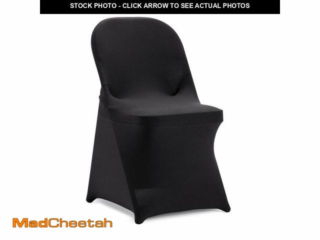 Lot 74-14271125 - Peomeise Stretch Spandex Folding Chair Cover for Wedding Party Dining Banquet Event (Black,25pcs) - ...