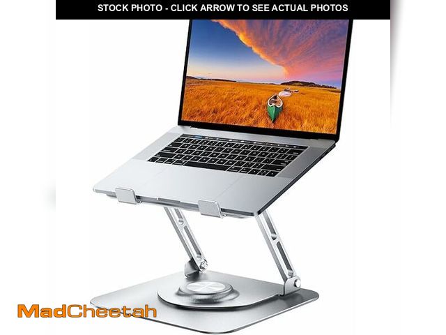 Lot 74-14599866 - Laptop Stand for desk(360ÃÂ°Rotating),Aluminum laptop Riser for 10-16"Laptops - UNUSED