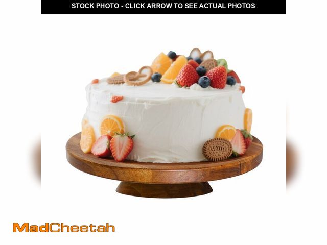 Lot 74-14268867 - jubilander Wood Cake Stand, Acacia Cake Stand for Wedding Birthday, Wooden Serving Platter for Appet...