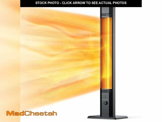 Lot 74-12834094 - FLOWBREEZE Patio Heater, Portable Outdoor Heater, 1200W, 3S Instant Heating, Infrared Heater with 18...
