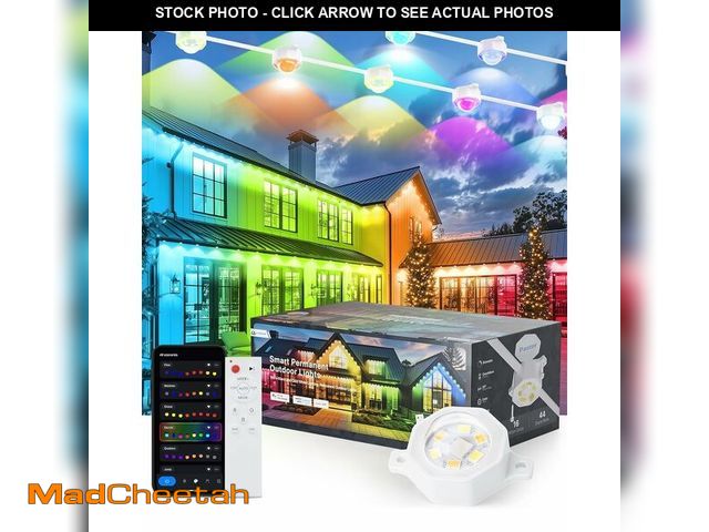 Lot 74-12605028 - LPDISPLAY 100ft 80LED Permanent Outdoor Smart Lights, RGBIC Color Changing for Year-Round Decor (Hal...