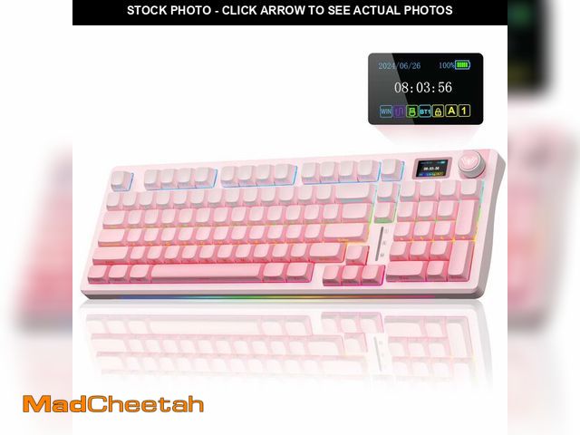 Lot 74-13712278 - AULA S98 Pro Wireless Mechanical Keyboard with Screen &amp; Knob,2.4GHz/USB-C/BT5.0 Hot Swappable Pi...