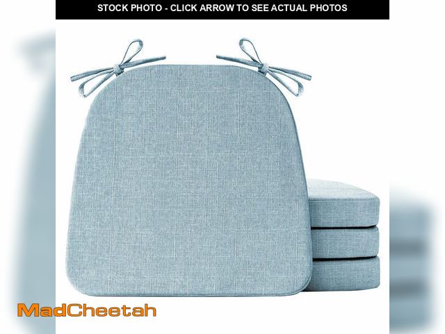 Lot 74-14148697 - IASEAHK Chair Cushions for Dining Chairs Set of 4, Non Slip Kitchen Chair Pads, 17" x 16" x 2", Indo...