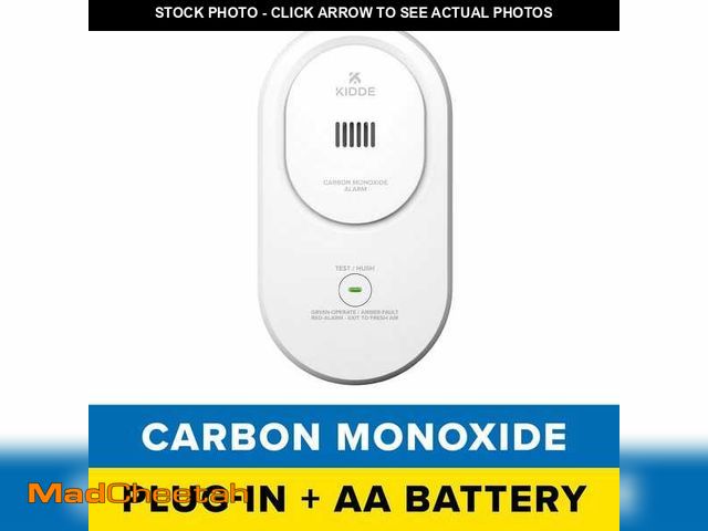 Lot 74-14363914 - Kidde Plug-In Carbon Monoxide Detector with AA Battery Backup and Rotating Plug, COP - UNUSED