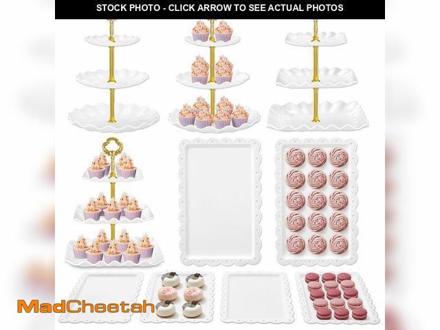 Lot 74-14269186 - Kootek Dessert Cupcake Stand, 10pcs Dessert Table Display Set, 3 Tiered Cup Cake Holder Tower Stand ...